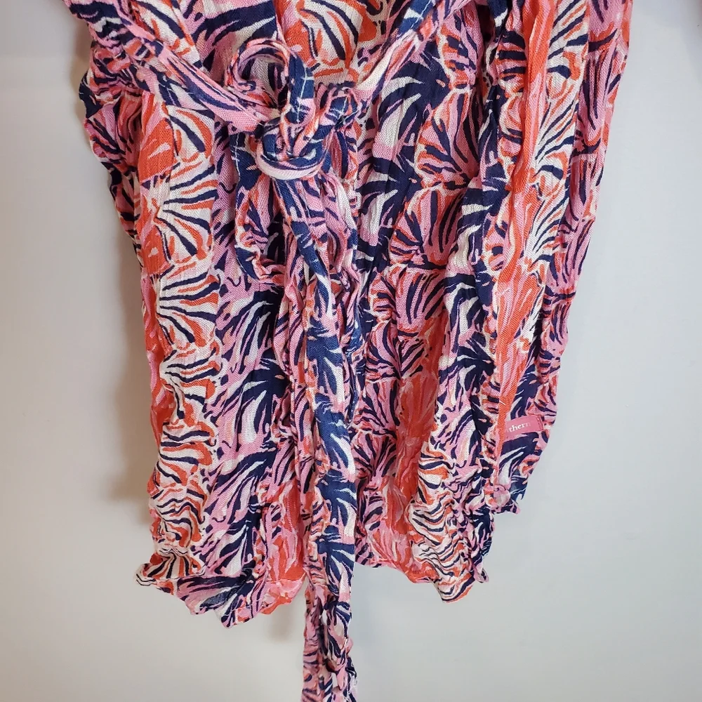Simply Southern Scallop Shell Kimono Beach Cover-up Size S/M NWT